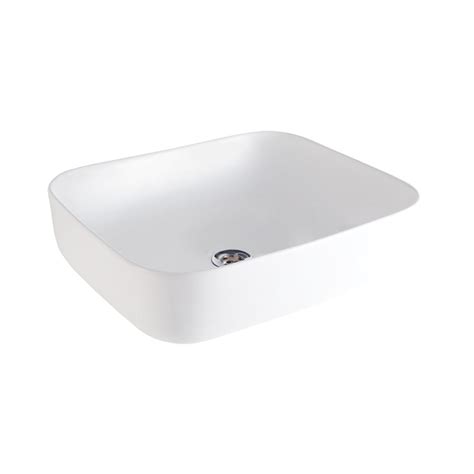 Hindware - Table Top Rectangle White Wash Basin - EBELLO SQUARE 91097 ...