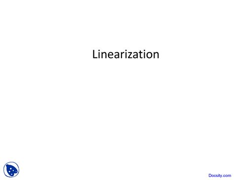 Linearization 的图像结果
