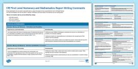 General Comments Report Writing (teacher made) - Twinkl