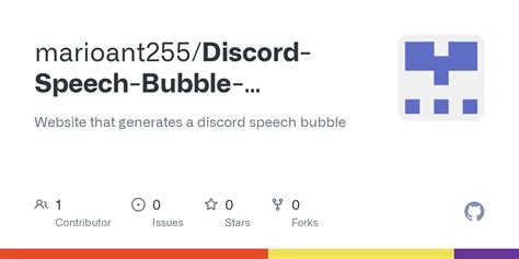 GitHub - marioant255/Discord-Speech-Bubble-Generator: Website that ...