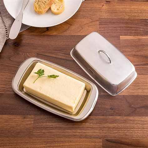 KSP Classic Butter Dish with Lid (Stainless Steel) | Kitchen Stuff Plus