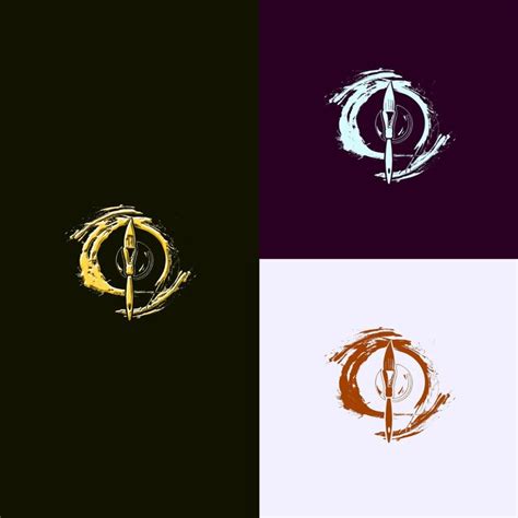 Creative marketing award logo with a paintbrush and a target creative ...