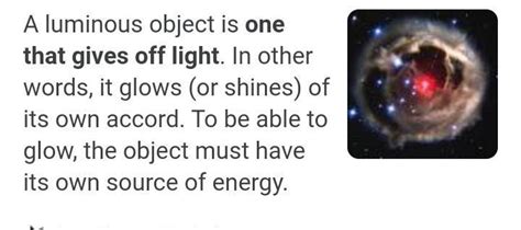 what is Luminous objects???I'm Mahi ᕙ( • ‿ • )ᕗ - Brainly.in