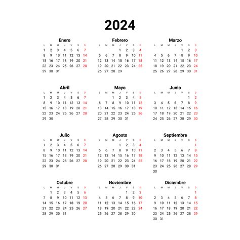 Calendario 2025 Espanol Gratis