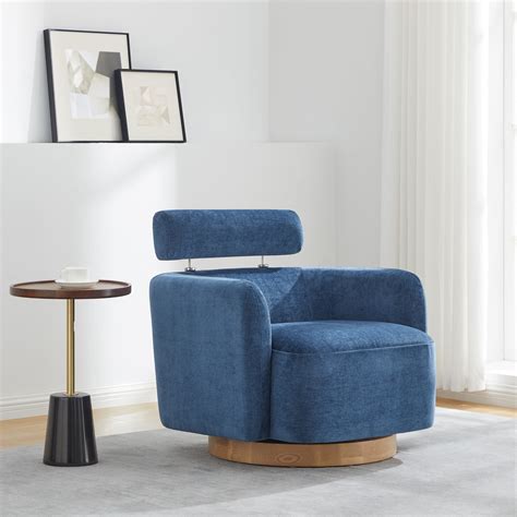 CHITA Modern Swivel Accent Barrel Chairs with Adjustable Backrest ...