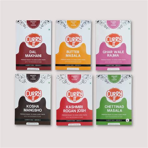 CURRYiT Ready to Cook Mini Pack Veg & Non-Veg Combo Pack of 6 | Dal ...