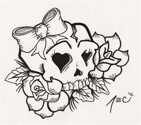 Girly Skull Tattoo by theADROCK on deviantART | Girly skull tattoos ...