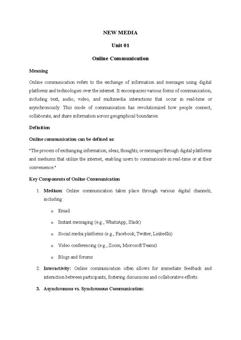 NEW Media - wow - NEW MEDIA Unit 01 Online Communication Meaning Online ...