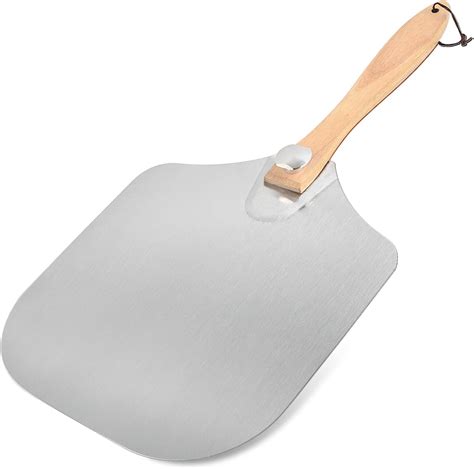 Amazon.com: Luvan Aluminum Metal Pizza Peel with Foldable Wooden Handle ...