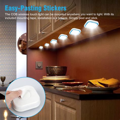 Buy Wireless LED Puck Lights Closet Night Light Under Cabinet Remote ...