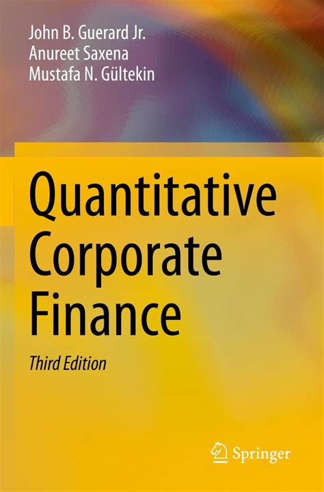Buy Quantitative Corporate Finance Book Online at Low Prices in India ...