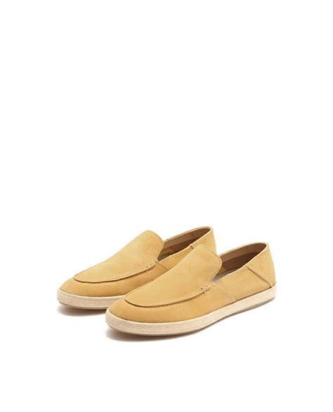 Rare Rabbit Men Havana Mustard Yellow Suede Leather Slip-On Closure Sh