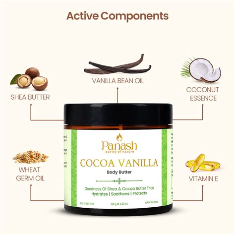 Buy Cocoa Vanilla Butter Cream – Moisturizing for Soft Skin – Panash ...