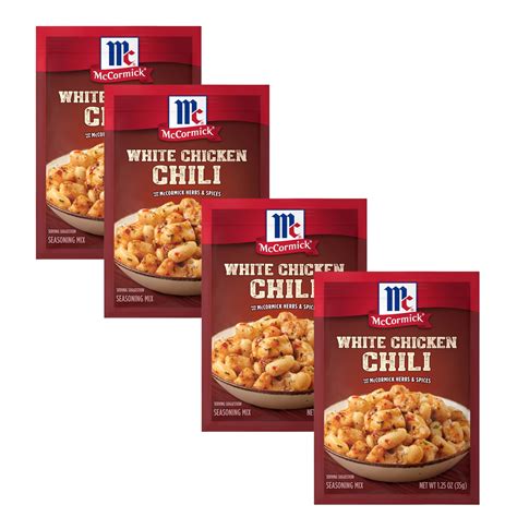 ( 4 Pack ) McCormick White Chicken Chili Seasoning Mix 1.25 Oz ...