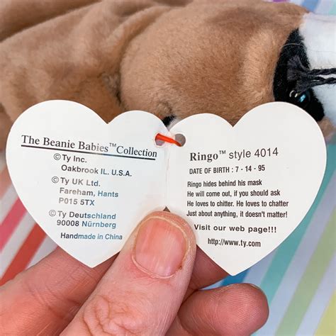 TY Beanie Baby Ringo the Raccoon 1995 MWMT - Etsy