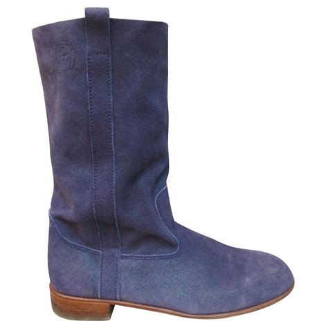 bottes souples La Botte Gardiane modèle Gardian Paris Daim Violet ref ...