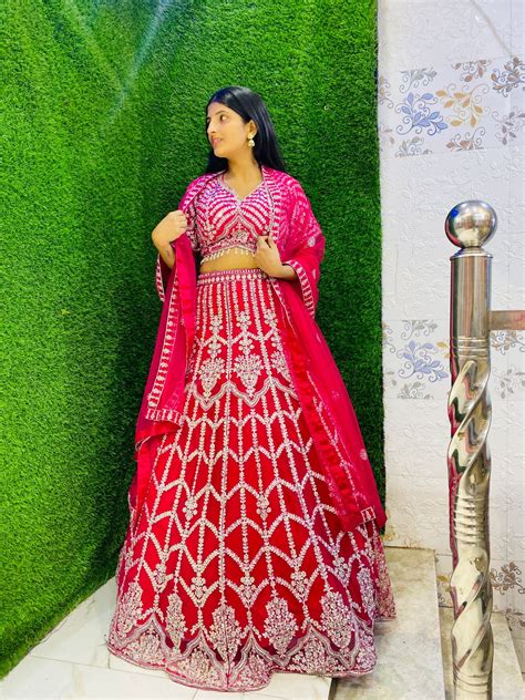 Beautiful Desing Work Crop Top Lehenga – MODERN BAHU