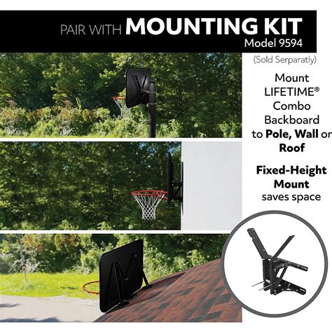 Lifetime 44 in Polycarbonate Basketball Backboard and Rim Combo | Academy