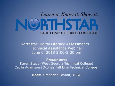 PPT - Welcome to the Northstar Digital Literacy Assessments Webinar ...