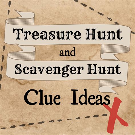 10 Best Treasure Hunt and Scavenger Hunt Clue Ideas | Scavenger hunt ...