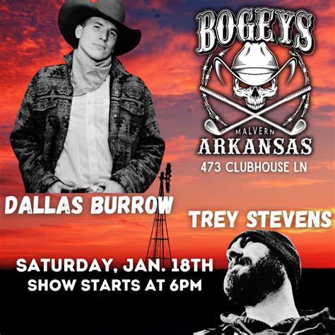 Dallas Burrow w/Trey Stevens LIVE at Bogeys!, Bogey's at Malvern ...