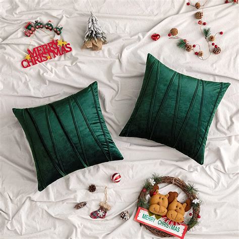 Buy Khooti Velvet Striped Cushion Cover Pack of 2-28" x 28" / 71 x 71 ...