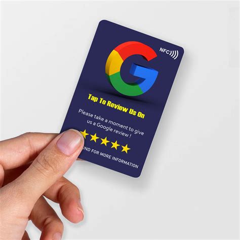 Google Review Card | QR Code and NFC Chip | Tap or Scan - Deep Blue ...