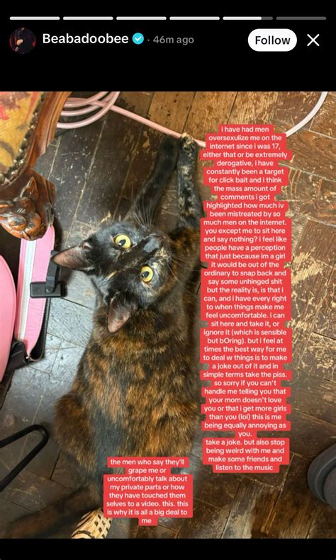 Beabadoobee Instagram Story About Negative Comments | "Beabadoobee Can ...