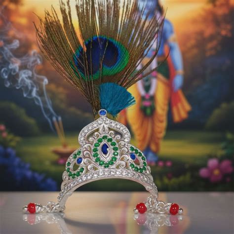 Silver Shyam Mukut (Krishna Crown) – Zever4u