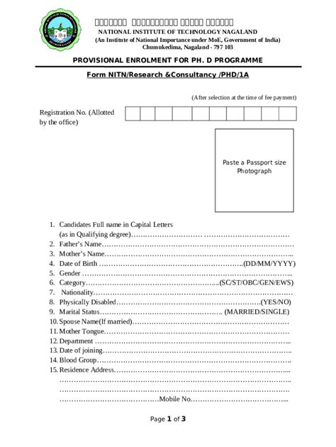 NIT Nagaland (NITN): Cut Off, Ranking, Fees, Courses ... Doc Template ...