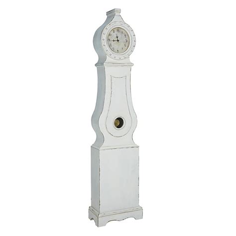 Katerina Floor Clock with Hand Painted Clockface & Solid Hardwood