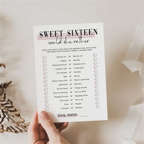 Printable Sweet 16 Games | FREE Printable HQ