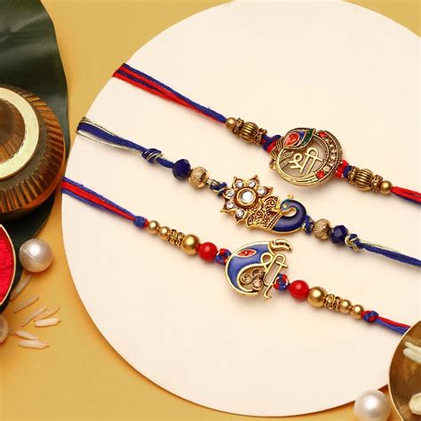 Auspicious Grey Peacock Rakhi – The Purple Tree