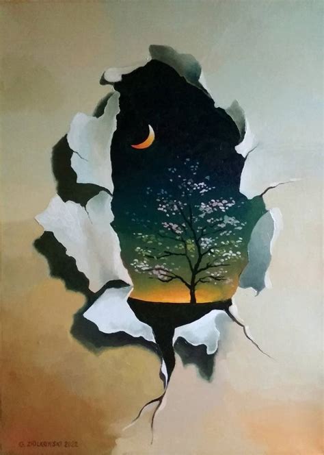 LOOK INTO THE NIGHT Painting by Gregor Ziolkowski | Saatchi Art