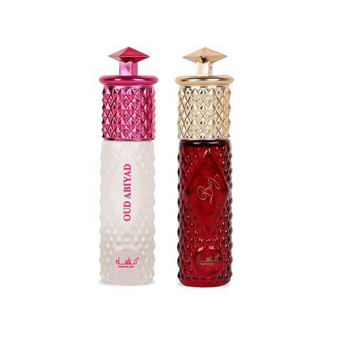 Manasik Set of 2 Alcohol Free Premium Attar, Oud Abiyad For Women ...