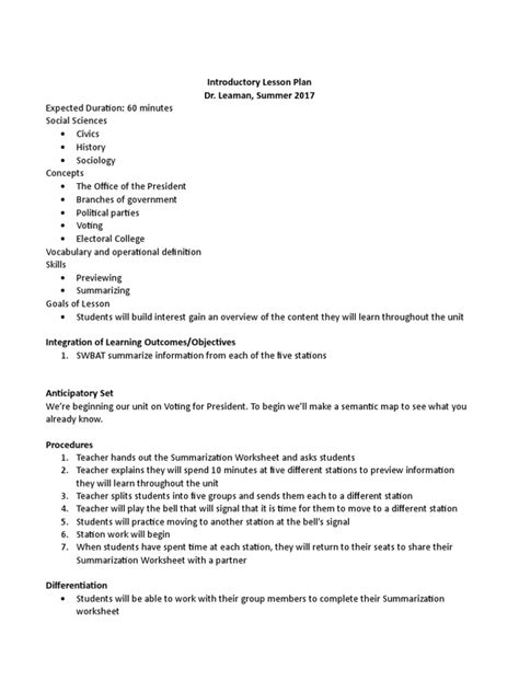 Image result for Lesson Plan Introduction