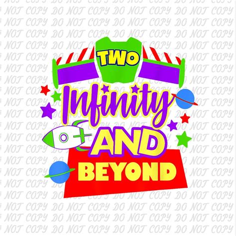 TWO Infinity and Beyond PNG, Kids Birthday Png, Character Birthday Png - Etsy