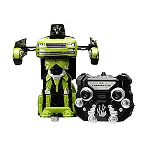 Buy TurboZ TT651B Remote Control Changing Robot Car, Green Online at ...