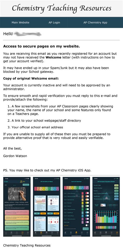 Chemistry Teaching Resources Login & User Registration