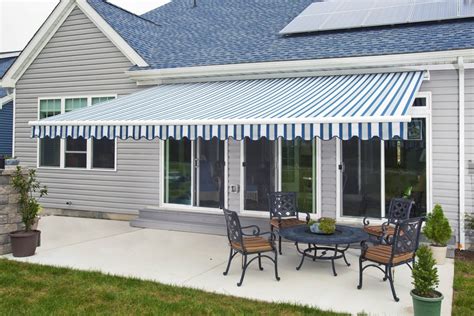 Blue Retractable Patio Cover — Madison Art Center Design