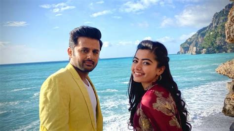 1 Year of Bheeshma Rashmika Mandanna Celebrates With BTS Clicks