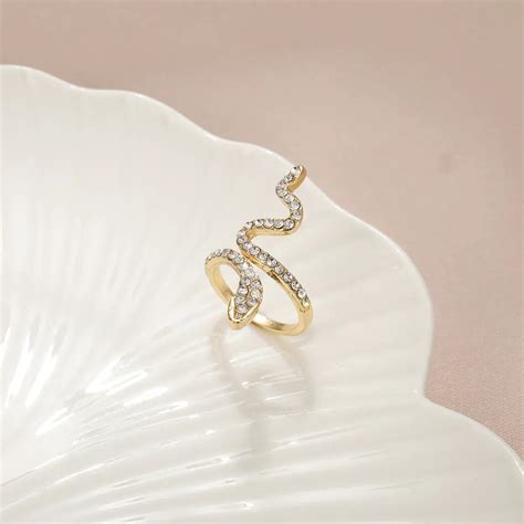 Rhinestone Snake Ring – Viexta