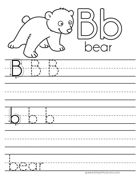 Letter B Practice Sheets