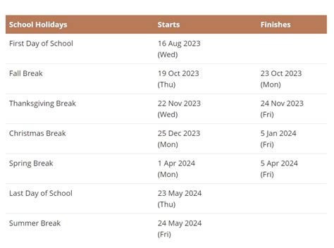 Nebo District School Calendar 2024-2025 With Holidays