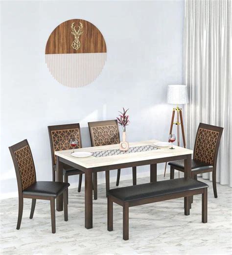 6 Seater Dining Table Set: Buy Wooden 6 Seater Dining Table Sets Online ...