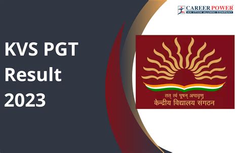 KVS PGT Result 2023, Direct PGT Result link