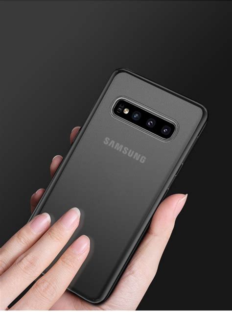Vaku ® Samsung Galaxy S10 Translucent Armor Case + Extra Color Buttons ...