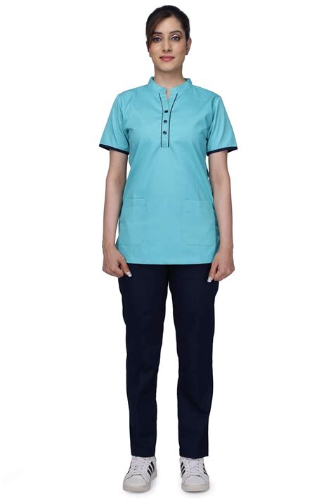 Uniform Craft Polyester and Cotton Twill Light Teal Nurse Uniform, NT07 ...