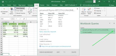 Excel Connect to API 的图像结果