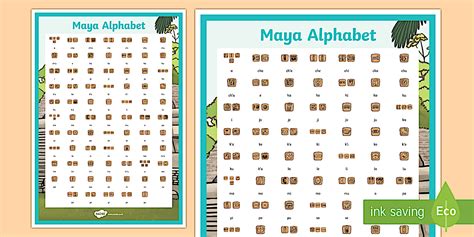 Maya Alphabet - Display Poster (teacher made) - Twinkl